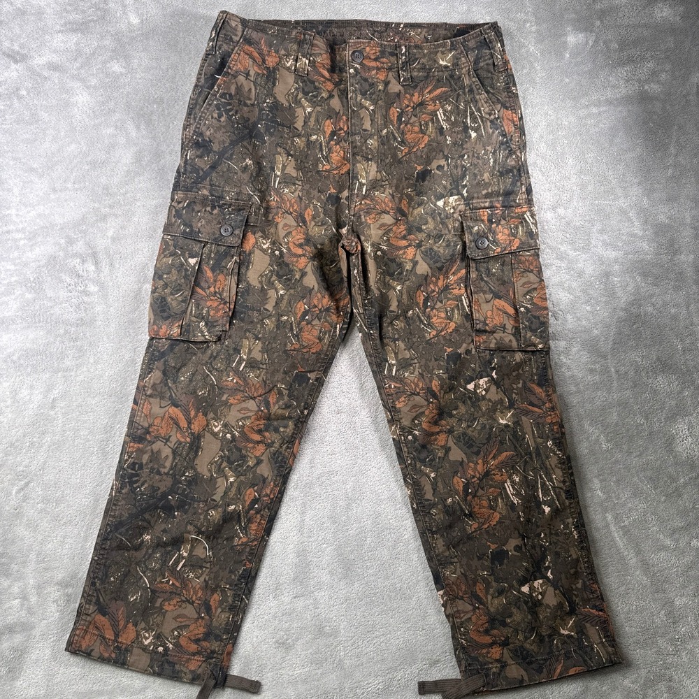 American Eagle AE Flex Lived-In Tree Camo Cargo Pants Mens 34x30 Brown Tree